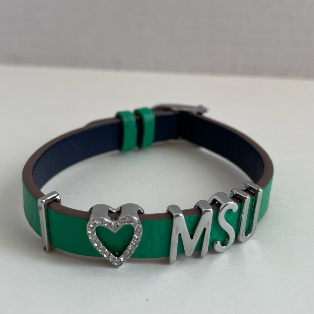 I <3 MSU bracelet | Michigan State University adjustable bracelet | I Love MSY
